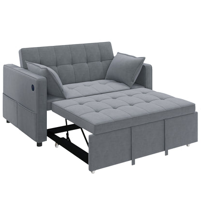 Convertible 3-in-1 Sofa Bed with USB Charging