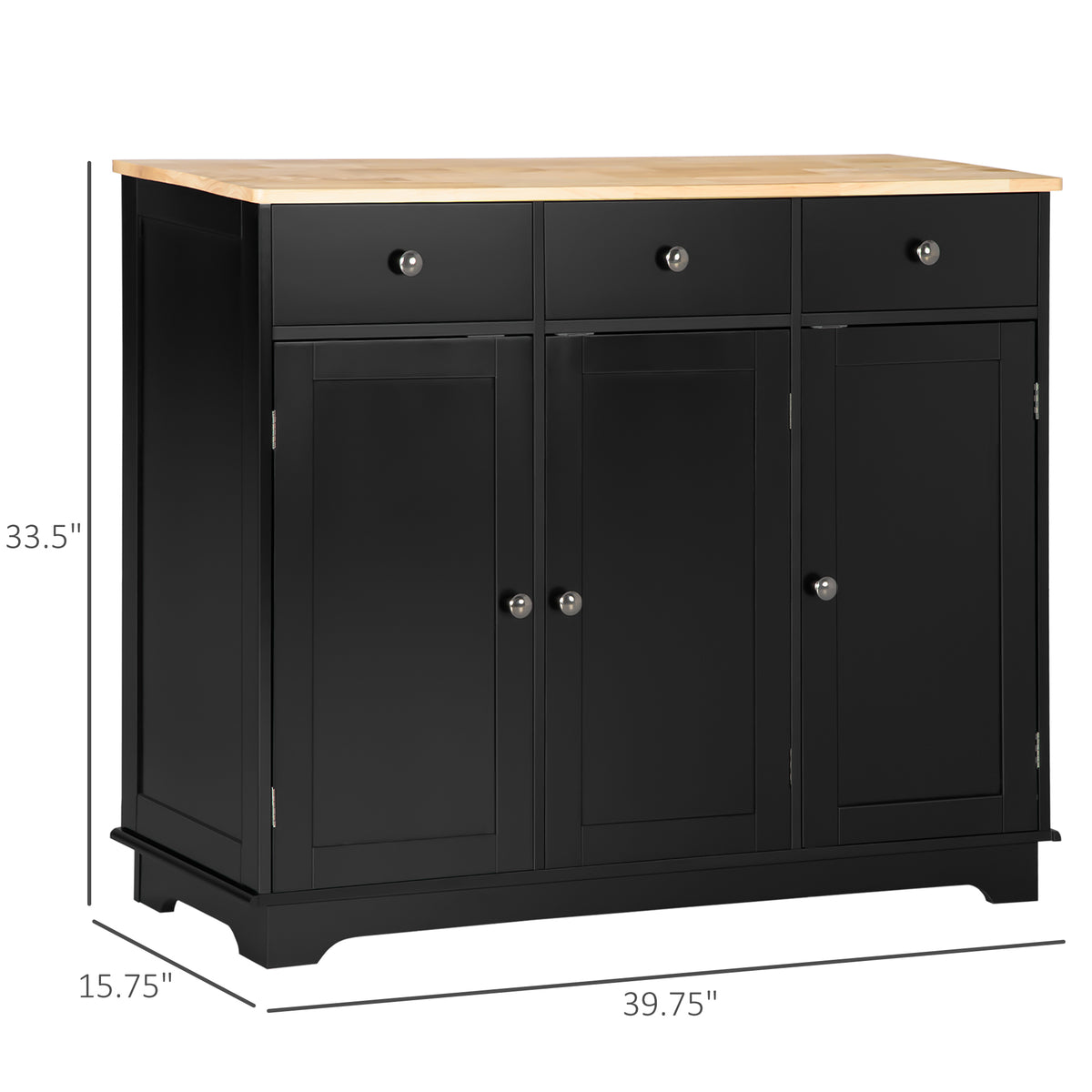 Modern Sideboard with Storage Drawers and Adjustable Shelves