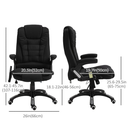 Sillón de oficina masajeante reclinable de respaldo alto giratorio
