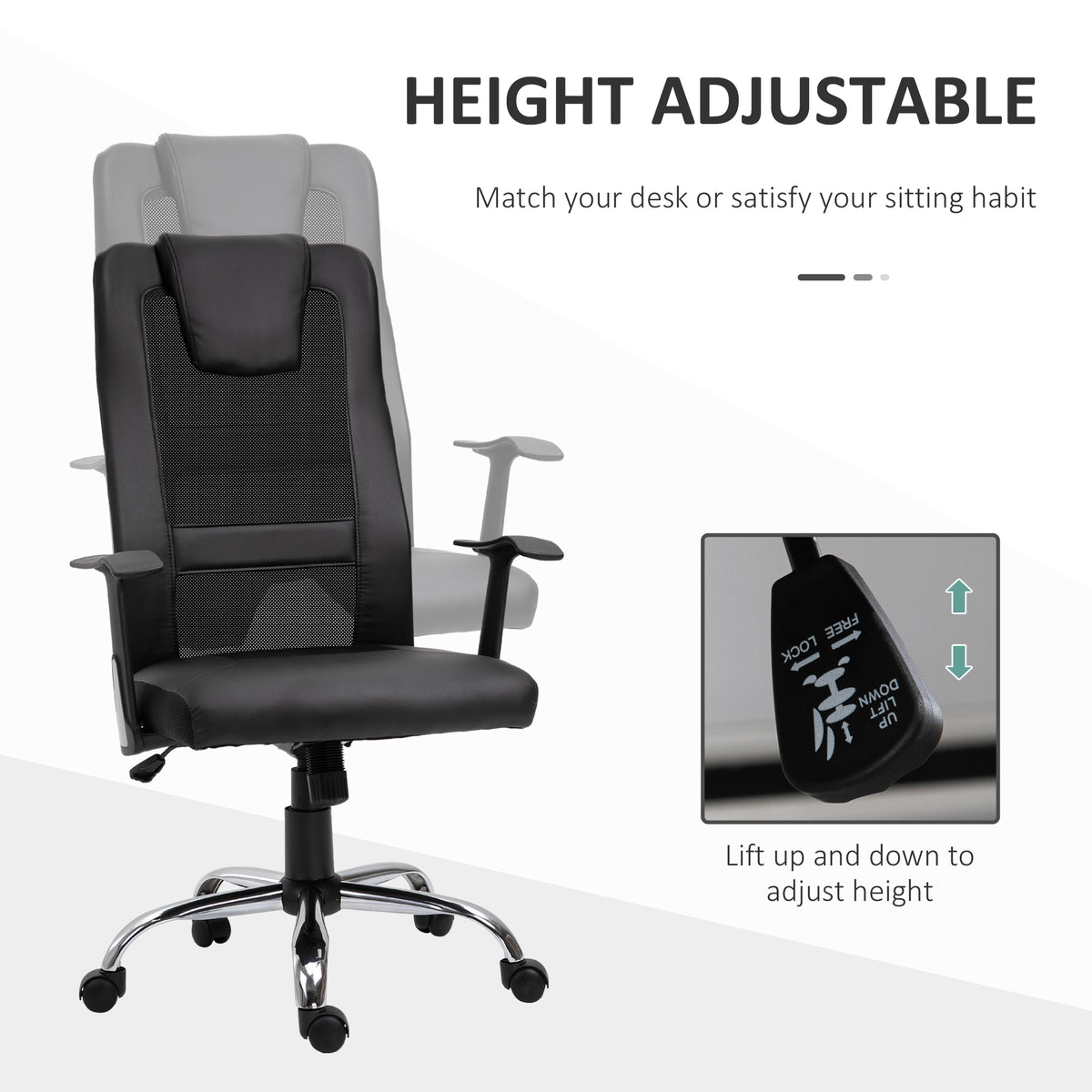 Ergonomic High Back Mesh Office Chair with Headrest