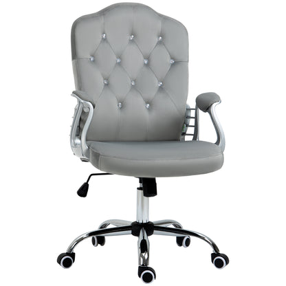 Office chair velvet tufted adjustable swivel task