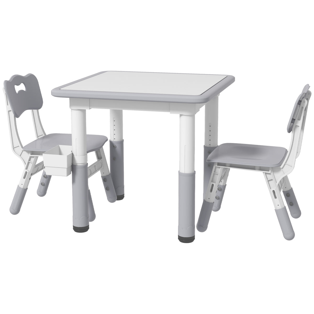 Kids Table and Chairs Set Adjustable — Set of 3