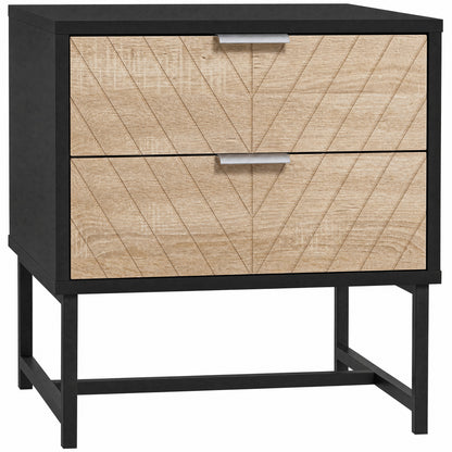Modern bedside table with two drawers