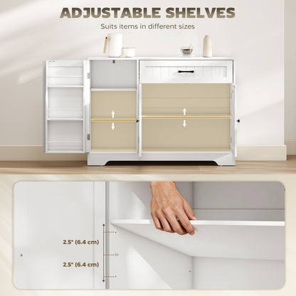 Kitchen Storage Cabinet with Drawer and Adjustable Shelves
