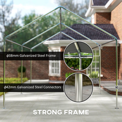 Car Shelter 10' Galvanized Steel