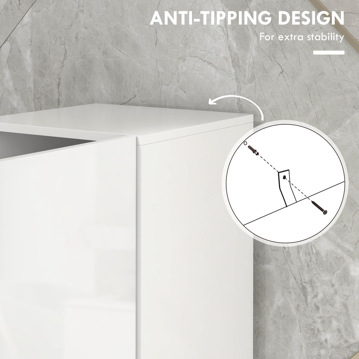 Tall narrow bathroom storage cabinet