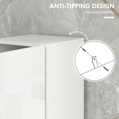 Tall narrow bathroom storage cabinet