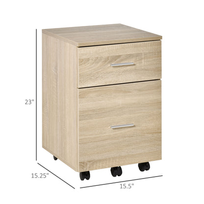 Mobile Filing Cabinet 2 Drawers on Wheels