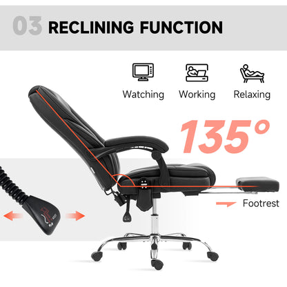 Silla de oficina ergonómica reclinable de masaje