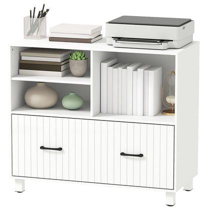 Lateral Office Filing Cabinet with Open Shelves