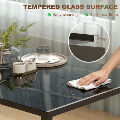 Tempered glass dining table