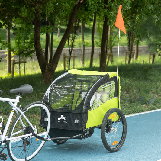 2-seat bike trailer for kids with 51 cm wheels