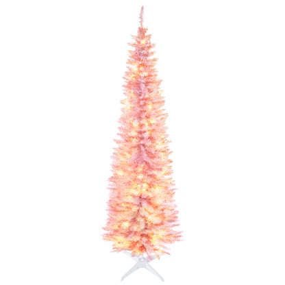 Pre-Lit Slim Pencil Artificial Christmas Tree 6 ft