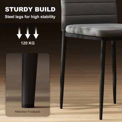Sillas de comedor modernas de cuero sintético — Lote de 6