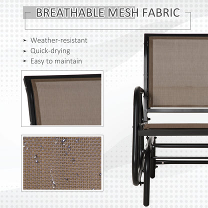 Outdoor Steel Patio Glider Chair