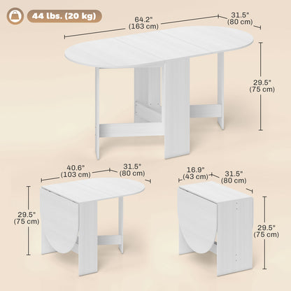 Oval Folding Dining Table
