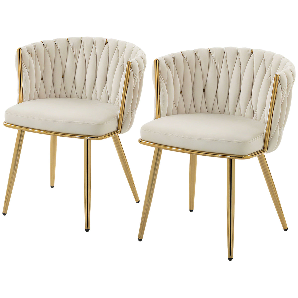 Juego de 2 Sillas de Comedor — Terciopelo