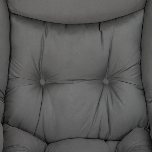 Tufted Accent Chair with Ottoman