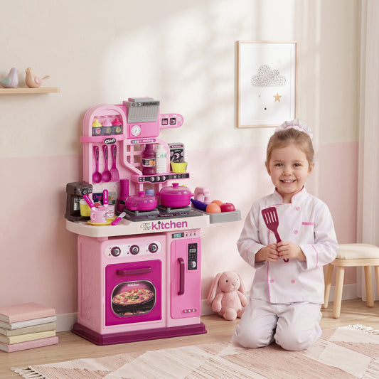 Kids Play Kitchen with Accessories and Sounds — Set of 33