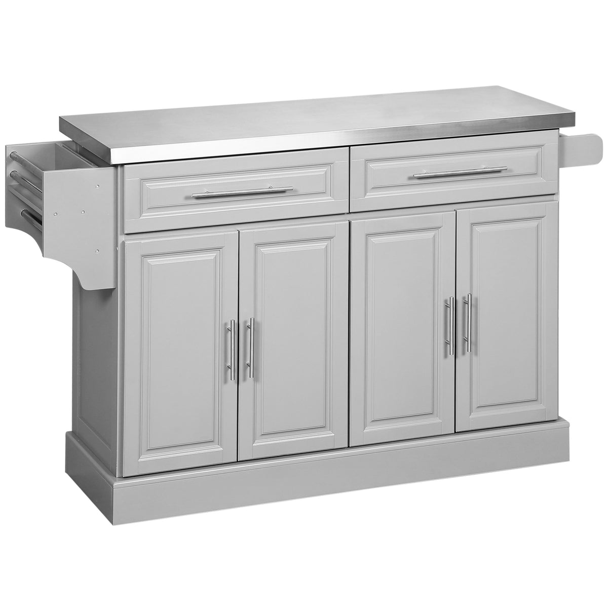 Stainless Steel Kitchen Island with Storage