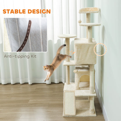 Árbol para gatos de varios niveles de 160 cm