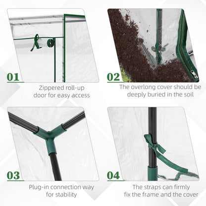 Portable Garden Greenhouse 40" Steel Frame