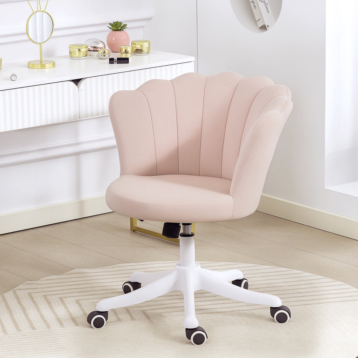 Office chair armless swivel adjustable height desk chair