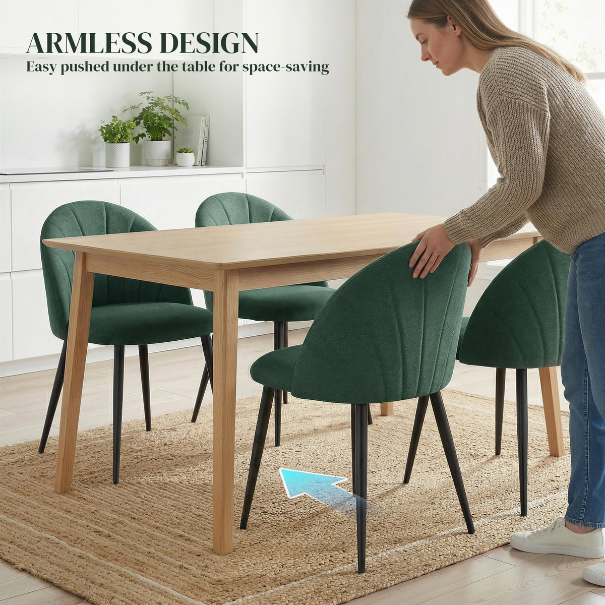 Dining chairs upholstered set of 4