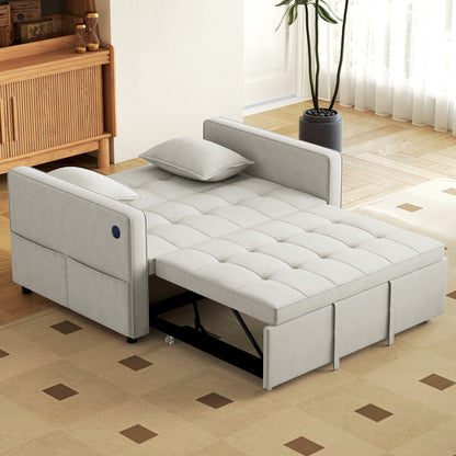 Convertible 3-in-1 Sofa Bed with USB Charging
