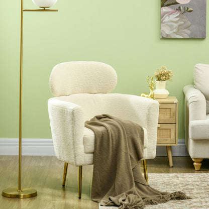 Modern Barrel Accent Chair with Headrest