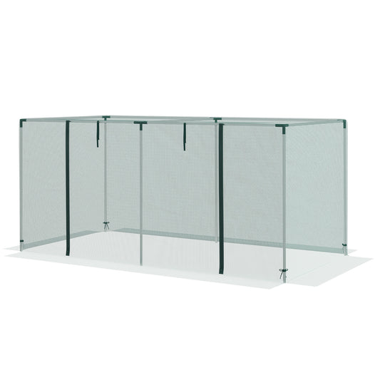 Crop protection cage galvanized steel zippered door 8x4 feet