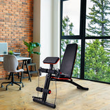 Banco de entrenamiento plegable y ajustable para musculación en casa