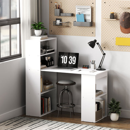 Computer Desk with Built-In Bookshelf 47 in
