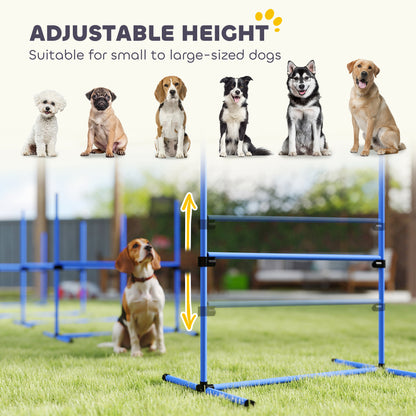 Juego de 4 vallas de agilidad ajustables para perros