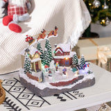 Animated Christmas Village Skating Pond LED Lights