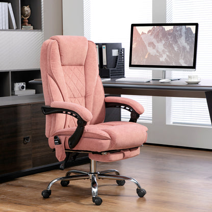 Silla de oficina de masaje reclinable con reposapiés ajustable