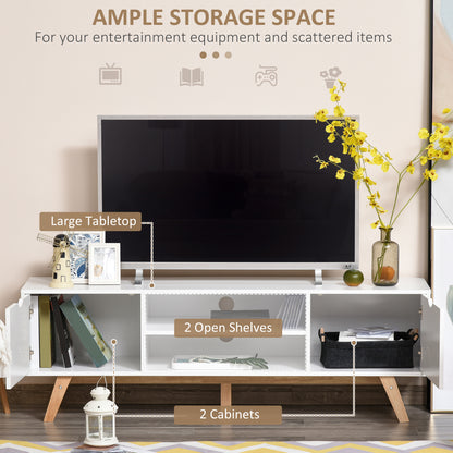 Mueble de TV moderno de madera con almacenamiento
