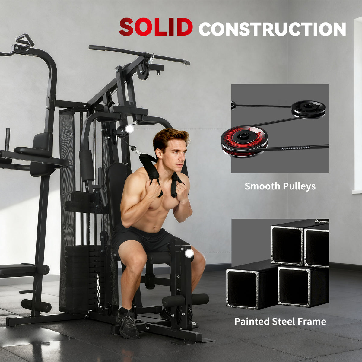 All-in-One Multi-Station Home Gym with Weight Stack