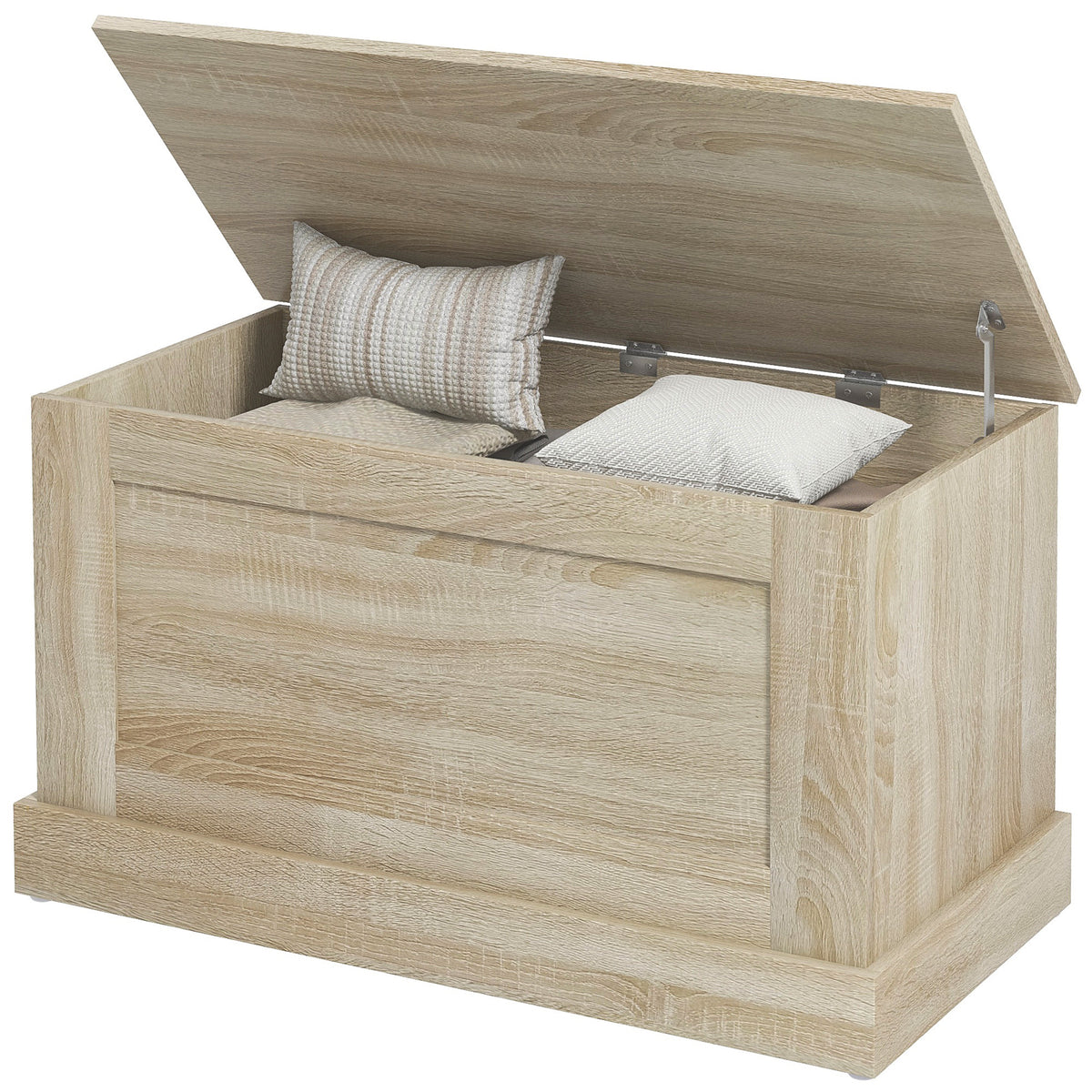 Multifunctional Storage Bench with Safety Hinge