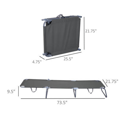 Folding Outdoor Lounge Chair with Adjustable Backrest