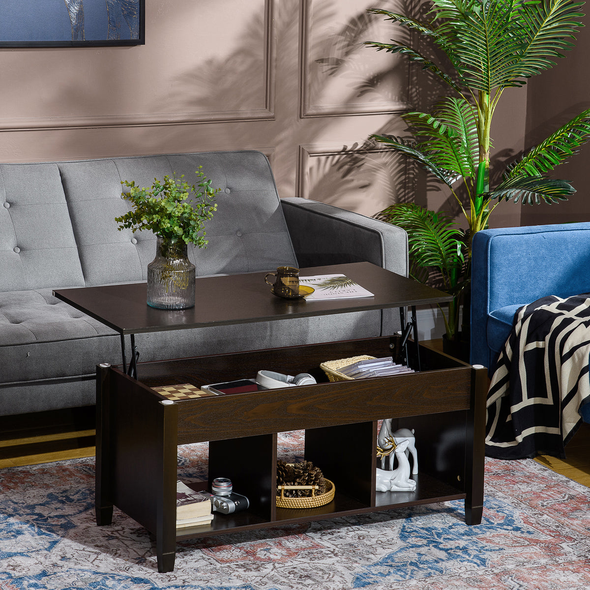 Lift Top Coffee Table Modern with Hidden Storage