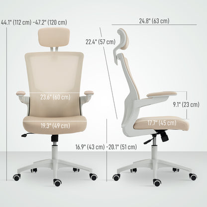 Ergonomic office chair with adjustable lumbar support