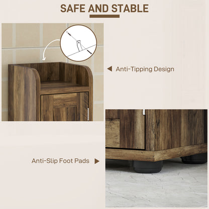 Narrow bathroom storage cabinet farmhouse style