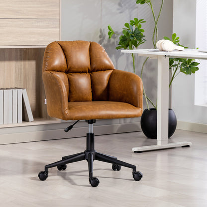 Swivel Office Chair Faux Leather Adjustable Height