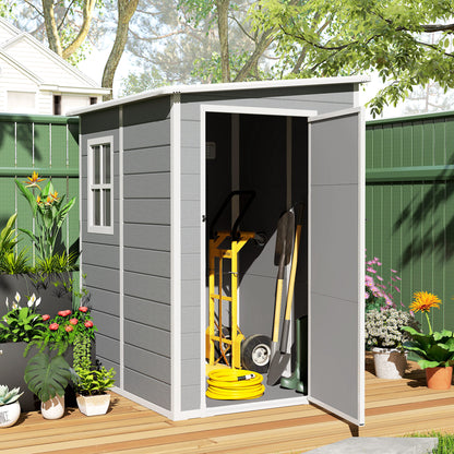 Lean-to Garden Shed 4x5 with Lockable Window