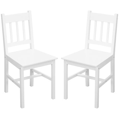 Dining Chairs Set of 2 Pine Wood