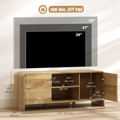 Mueble de TV estilo nórdico con armarios y estantes