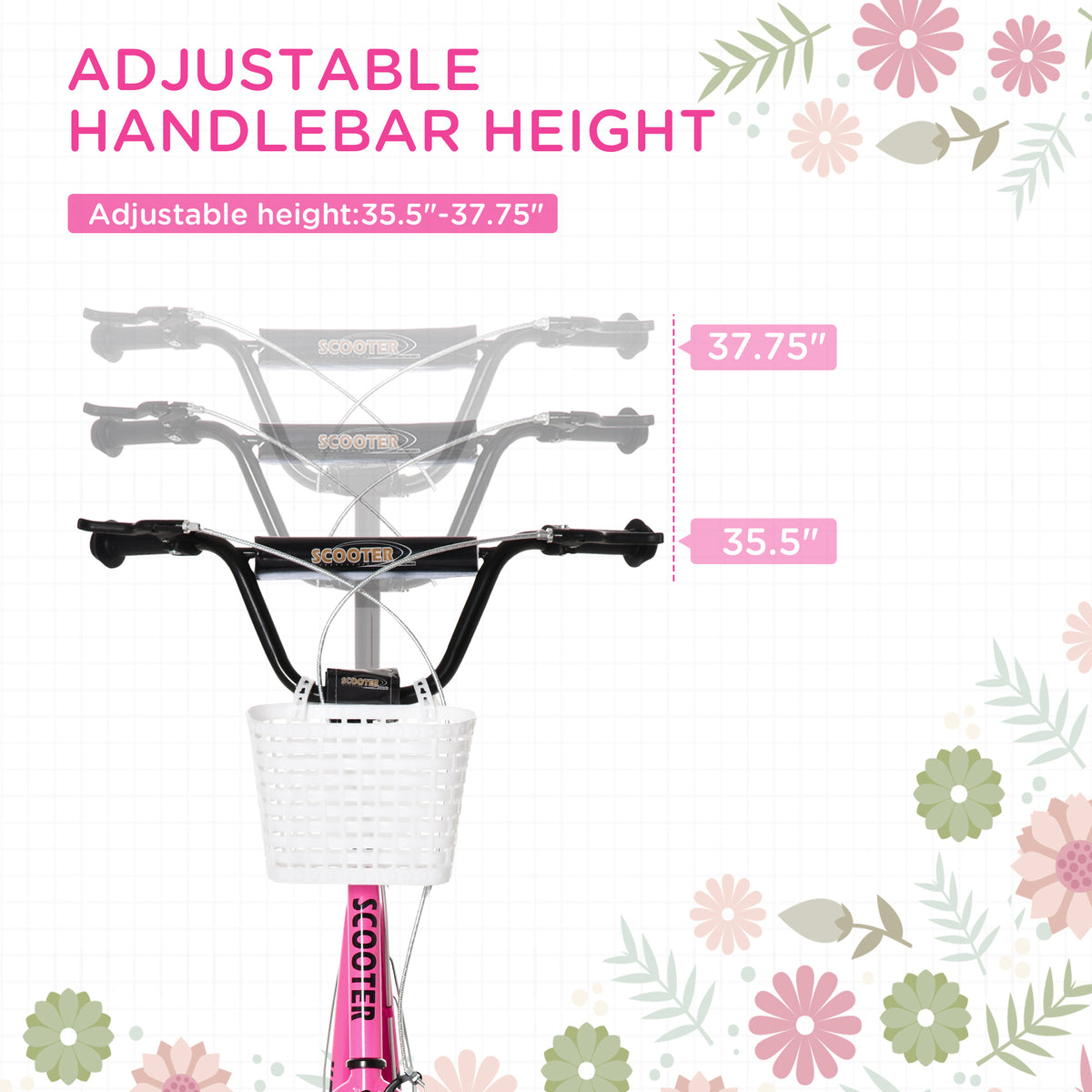 Patinete para niños con manillar ajustable