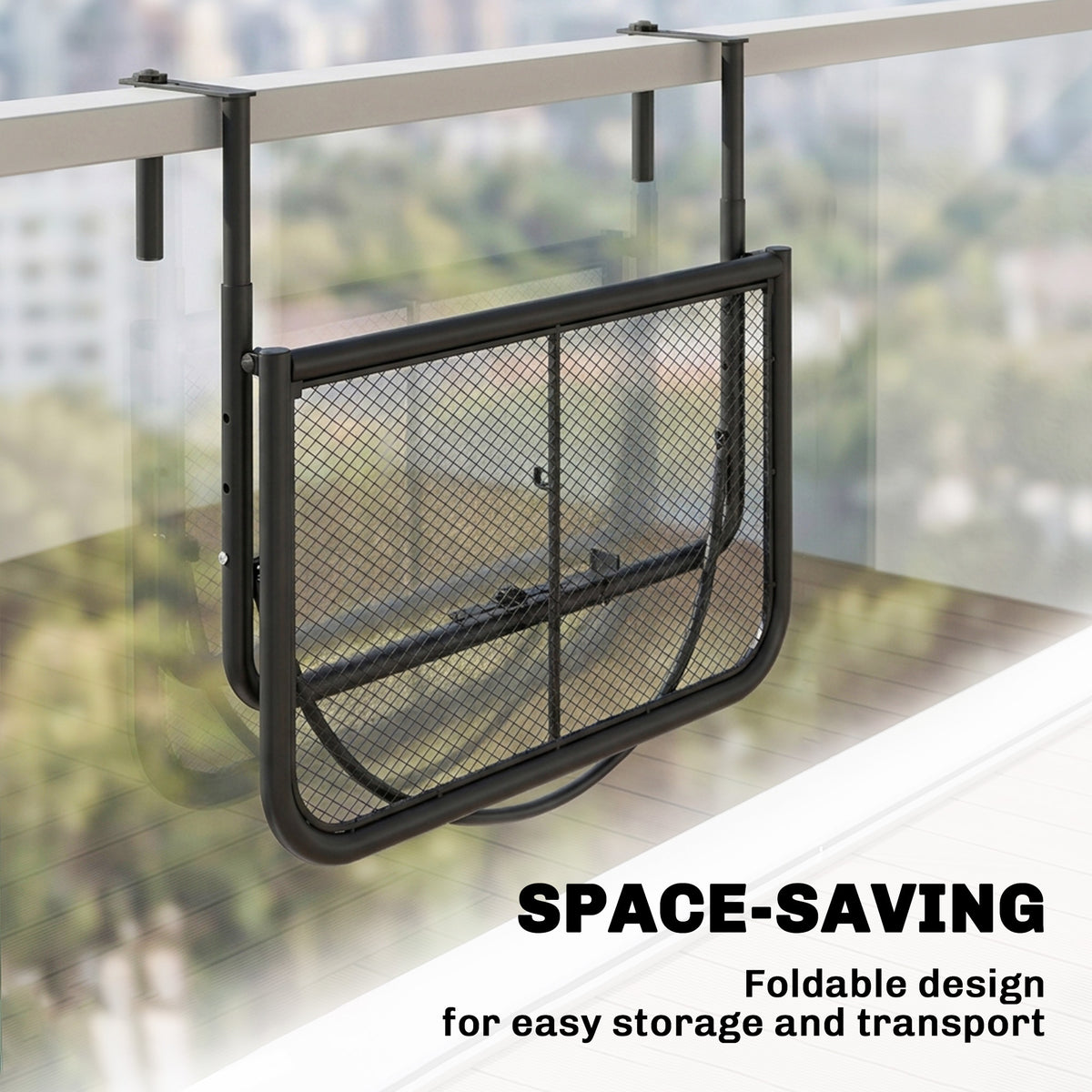 Adjustable Hanging Balcony Railing Table