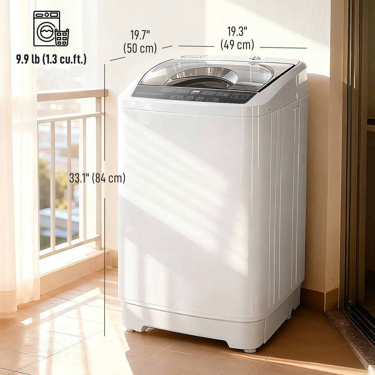 Portable Washer Automatic 8 Programs 6 Water Levels